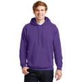 Hanes P170 Ecosmart 50/50 Pullover Hooded Sweatshirt in Purple size Medium | Cotton Polyester