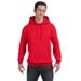 Hanes P170 Ecosmart 50/50 Pullover Hooded Sweatshirt in Red size Large | Cotton Polyester