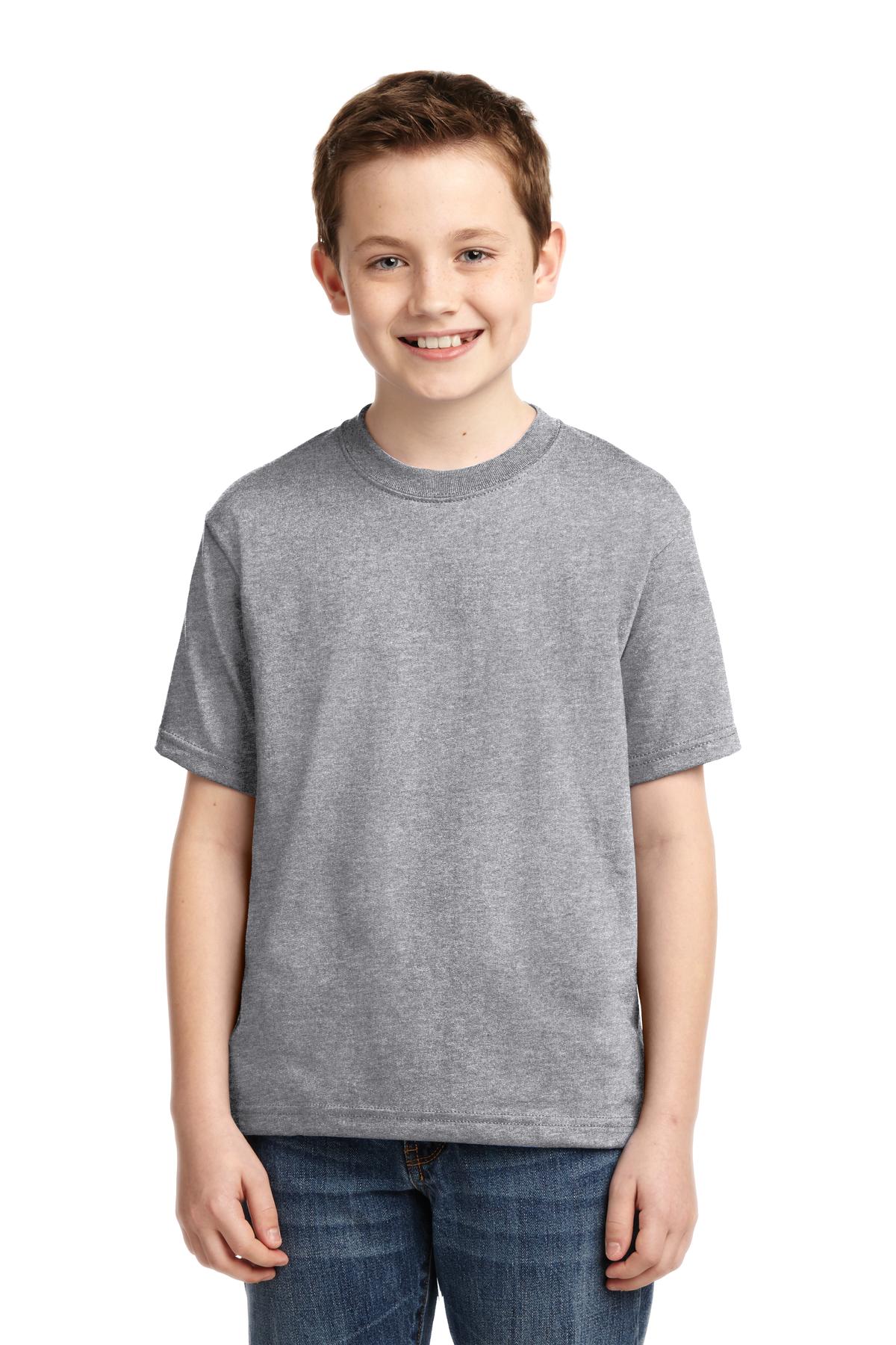 Jerzees 29B Youth Dri-Power 50/50 T-Shirt in Heather size Small | Cotton Polyester 29BR