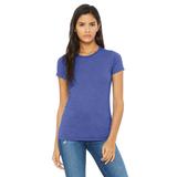 Bella + Canvas 6004 Women's The Favorite T-Shirt in Heather True Royal Blue size XL | Ringspun Cotton B6004, BC6004