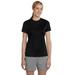 Hanes 4830 Women's Cool DRI with FreshIQ Performance T-Shirt in Black size 2XL | Polyester