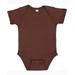 Rabbit Skins 4400 Infant Baby Rib Bodysuit in Brown size 6MOS | Ringspun Cotton LA4400, RS4400