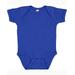 Rabbit Skins 4400 Infant Baby Rib Bodysuit in Royal Blue size 6MOS | Ringspun Cotton LA4400, RS4400