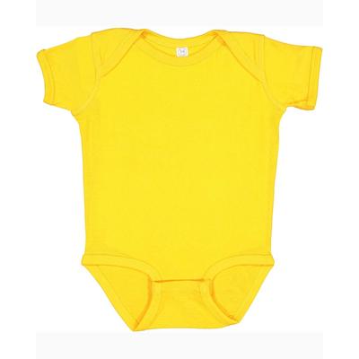 Rabbit Skins 4400 Infant Baby Rib Bodysuit in Gold size 24MOS | Ringspun Cotton LA4400, RS4400