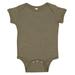 Rabbit Skins 4424 Infant Fine Jersey Bodysuit in Vintage Military Green size 6MOS | Cotton LA4424, RS4424