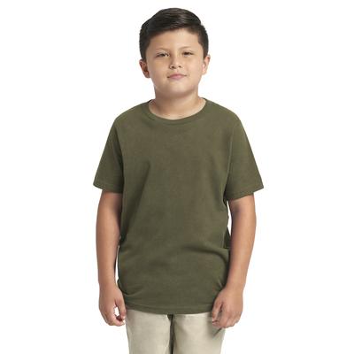 Next Level 3310 Youth Boysâ€™ Cotton Crew T-Shirt in Military Green size Large NL3310