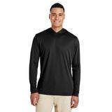 Team 365 TT41 Men's Zone Performance Hooded T-Shirt in Black size Medium | Polyester