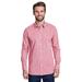 Artisan Collection by Reprime RP220 Men's Microcheck Gingham Long-Sleeve Cotton Shirt in Red/White size 2XL