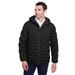 North End NE708 Men's Loft Puffer Jacket in Black/Carbon size 3XL | Polyester