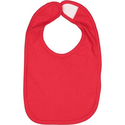 Rabbit Skins RS1005 Infant Premium Jersey Bib in Red | Ringspun Cotton 1005, LA1005