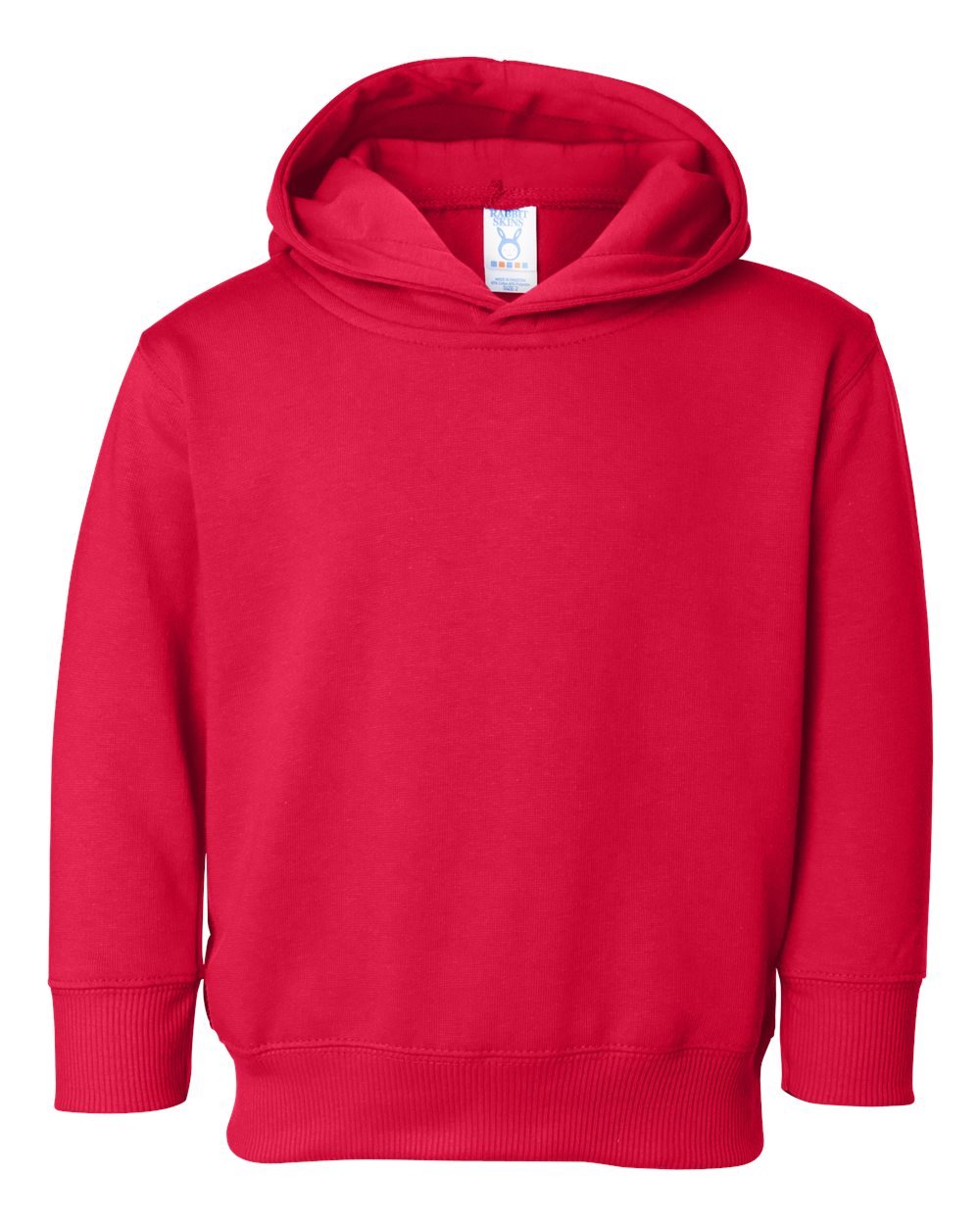 Rabbit Skins 3326 Toddler Pullover Fleece Hoodie in Red size 5/6 | Ringspun Cotton LA3326