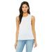 Bella + Canvas B8803 Women's Flowy Scoop Muscle Tank Top in White Marble size 2XL | Ringspun Cotton 8803, BC8803