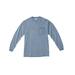 Comfort Colors C4410 Heavyweight Ring Spun Long Sleeve Pocket Top in Ice Blue size Large | Ringspun Cotton 4410, CC4410