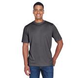 Team 365 TT11H Men's Sonic Heather Performance T-Shirt in Dark Grey size Large | Polyester