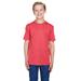 Team 365 TT11HY Youth Sonic Heather Performance T-Shirt in Sport Red size Medium | Polyester