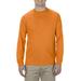 Alstyle AL1304 Adult 6.0 oz. Cotton Long-Sleeve T-Shirt in Orange size Medium 1304