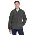 Harriton M990 Men's 8 oz. Full-Zip Fleece Jacket in Charcoal size XL | Polyester