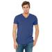 Bella + Canvas 3415C Triblend Short Sleeve V-Neck Te T-Shirt in True Royal Blue size XL | Ringspun Cotton 3415, B3415, BC3415