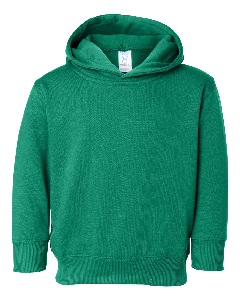 Rabbit Skins 3326 Toddler Pullover Fleece Hoodie in Kelly size 5/6 | Ringspun Cotton LA3326
