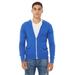 Bella + Canvas 3939 Triblend Full-Zip Lightweight Hoodie in True Royal Blue size Medium | Ringspun Cotton B3939, BC3939