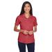 Harriton M570W Women's Bahama Cord Camp Shirt in Tile Red size XL