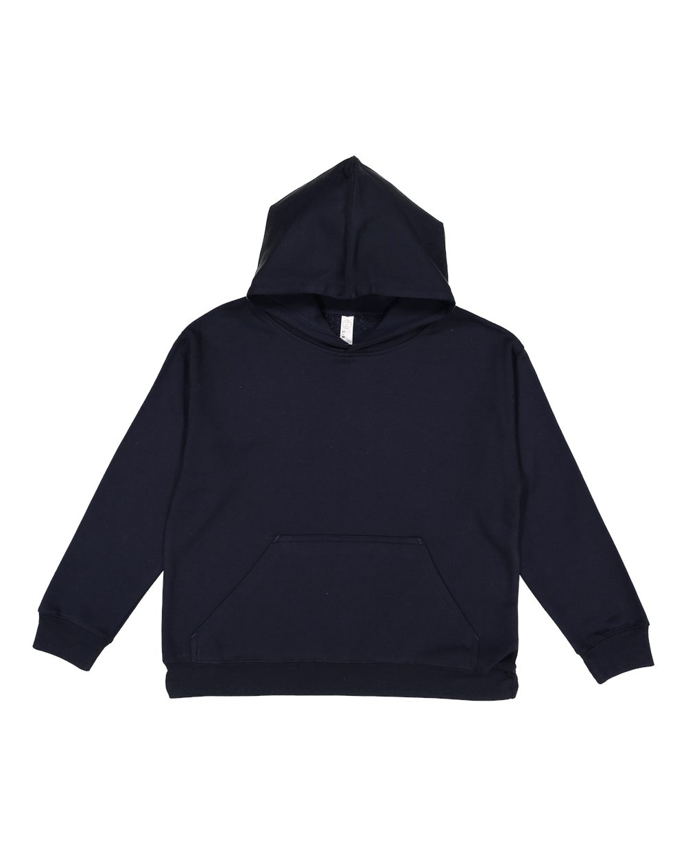 LAT 2296 Youth Fleece Hoodie Sweatshirt in Navy Blue size XL LA2296