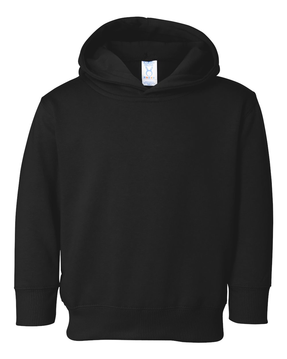 Rabbit Skins 3326 Toddler Pullover Fleece Hoodie in Black size 4 | Ringspun Cotton LA3326