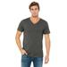 Bella + Canvas 3005 CVC Jersey V-Neck T-Shirt in Asphalt size 2XL | Cotton/Polyester Blend BC3655, BC3005CVC, 3655, 3005CVC, 3655C, B3005, BC3005