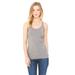 Bella + Canvas 8430 Women's Triblend Racerback Tank Top in Grey size Medium | Ringspun Cotton B8430, BC8430