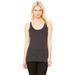 Bella + Canvas 8430 Women's Triblend Racerback Tank Top in Charcoal-Black size Small B8430, BC8430