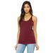 Bella + Canvas 8430 Women's Triblend Racerback Tank Top in Maroon size XL | Ringspun Cotton B8430, BC8430