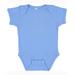 Rabbit Skins 4400 Infant Baby Rib Bodysuit in Carolina Blue size 12MOS | Ringspun Cotton LA4400, RS4400