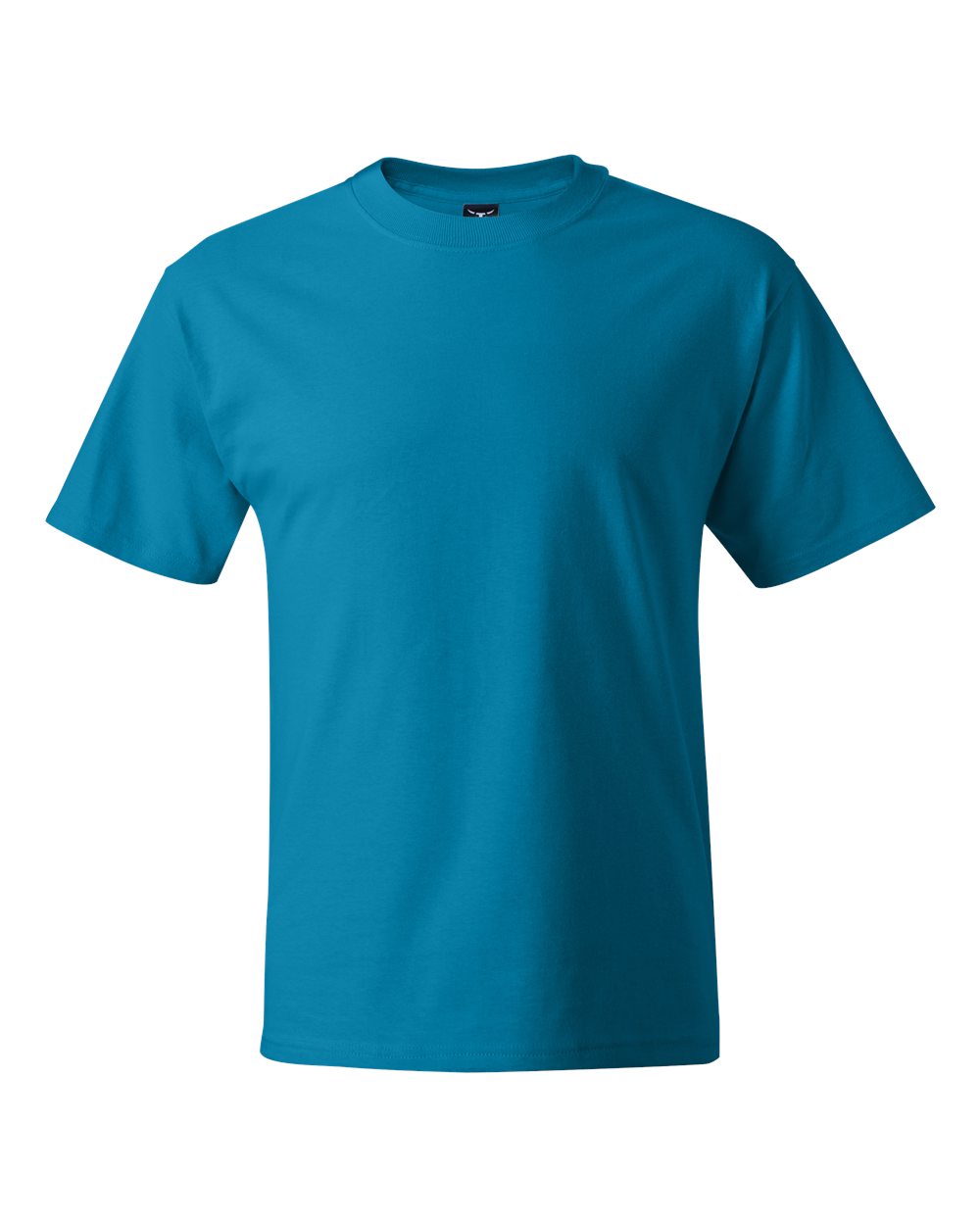 Hanes 5180 Beefy-T-Shirt - Cotton T-Shirt in Teal size Small | Ringspun