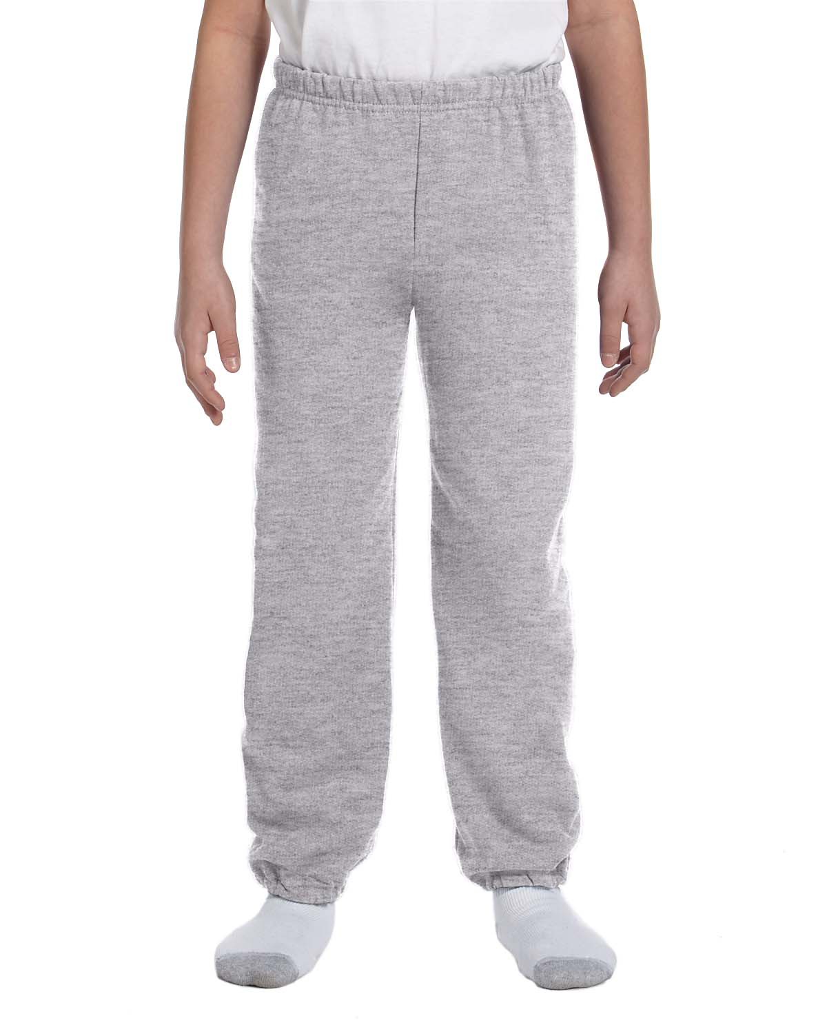 Gildan G182B Youth Heavy Blend Sweatpants in Sport Grey size Medium | Cotton Polyester 18200B - Gildan