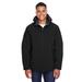 North End 88159 Men's Glacier Insulated Three-Layer Fleece Bonded Soft Shell Jacket with Detachable Hood in Black size Large | Polyester
