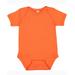 Rabbit Skins 4400 Infant Baby Rib Bodysuit in Orange size 12MOS | Ringspun Cotton LA4400, RS4400