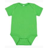 Rabbit Skins 4400 Infant Baby Rib Bodysuit in Green Apple size Newborn | Cotton LA4400, RS4400