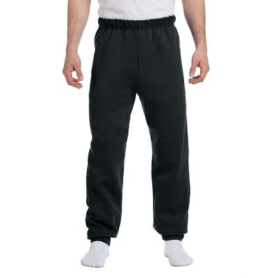 Jerzees 973 Adult NuBlend Fleece Sweatpants in Black size Medium | Cotton Polyester 973M, 973MR