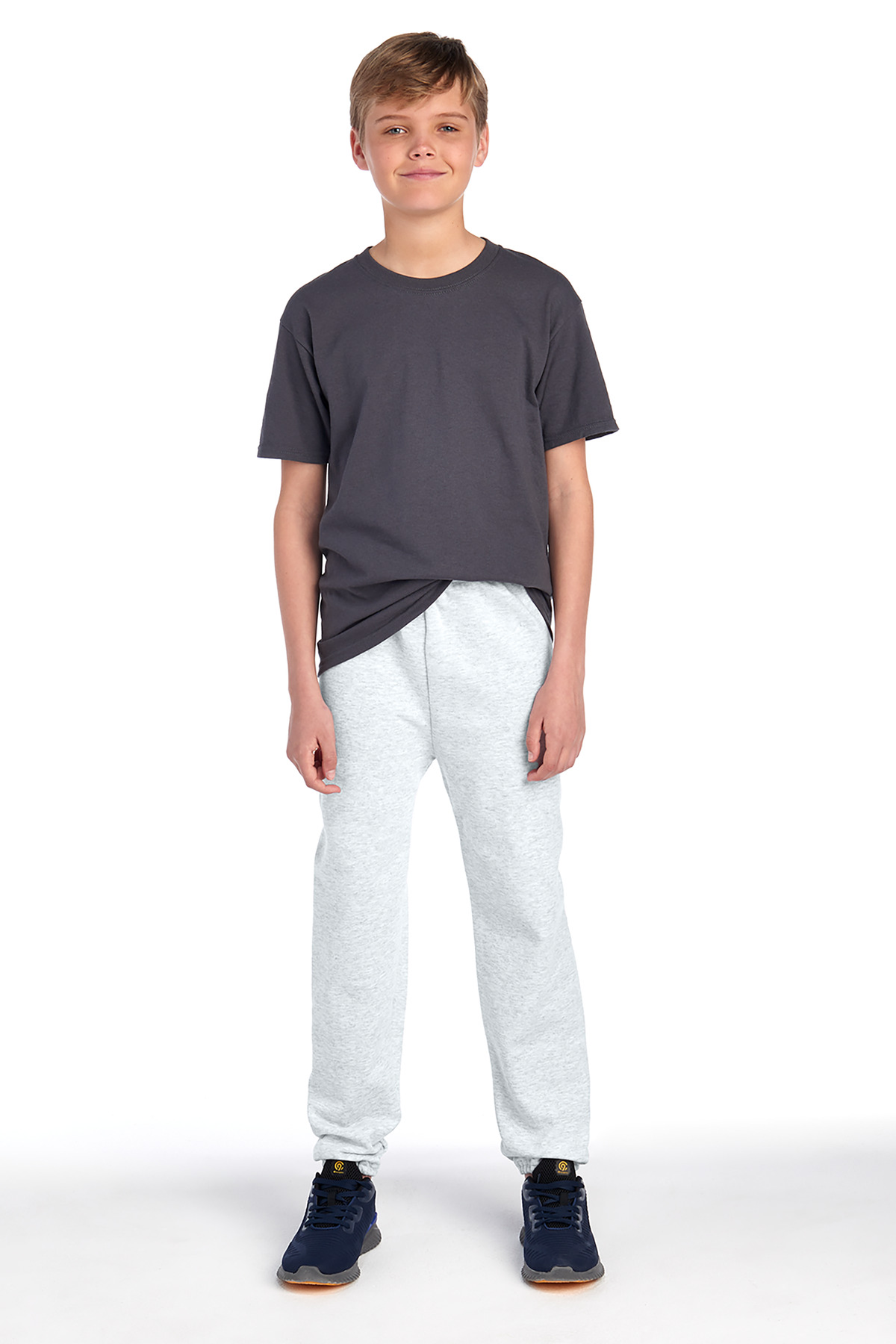 Jerzees 973B Youth NuBlend Sweatpant in Ash size Small | Cotton Polyester 973BR