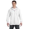 Hanes F280 Ultimate Cotton - Full-Zip Hooded Sweatshirt in White size Small F283