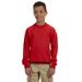 Gildan G180B Youth Heavy Blend 8 oz. 50/50 Fleece Crew T-Shirt in Red size Small 18000B