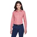 Devon & Jones D640W Women's Crown Woven Collection Gingham Check in Red size Large