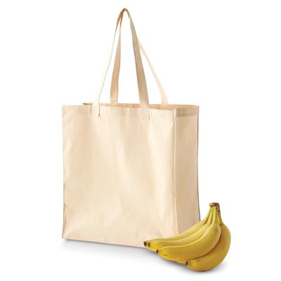 BAGedge BE055 6 oz. Canvas Grocery Tote Bag in Natural | Cotton