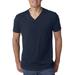 Next Level 6240 Men's CVC V T-Shirt in Midnight Navy Blue size Medium | Ringspun Cotton NL6240