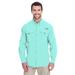 Columbia 7048 Men's Bahama II Long-Sleeve Shirt in Gulf Stream size XL | Cotton/Nylon Blend 101162