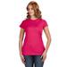 J America JA8138 Women's Glitter T-Shirt in Wildberry size Small 8138