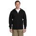 econscious EC5650 Men's Heritage Full-Zip Hooded Sweatshirt in Black size Small