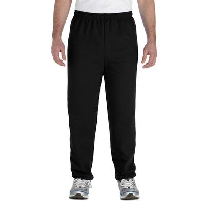 Gildan G182 Adult Heavy Blend 8 oz. 50/50 Sweatpants in Black size Large | Cotton Polyester 18200, G18200