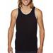 Next Level 3633 Men's Cotton Tank Top in Black/Heather Grey size Small | Ringspun NL3633