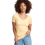 Next Level N1540 Women's Ideal V T-Shirt in Banana Cream size Medium | Cotton/Polyester Blend NL1540, 1540